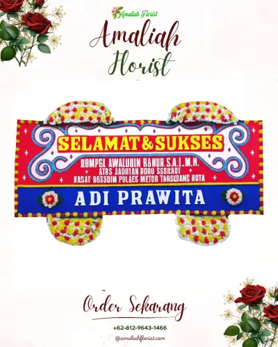 Karangan Bunga Ucapan Selamat di Grati